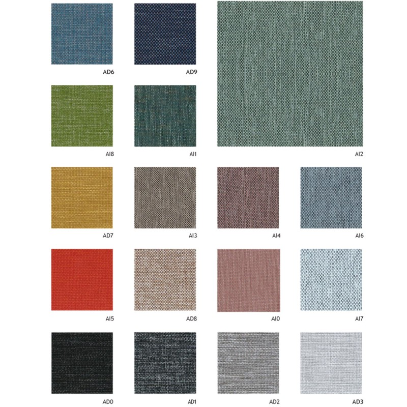 Nuancier des coloris de tissu des cloisons séparatrices de bureau