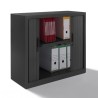 Armoire à  rideaux bout de bureau, monobloc, H72.5xL80xP46 cm