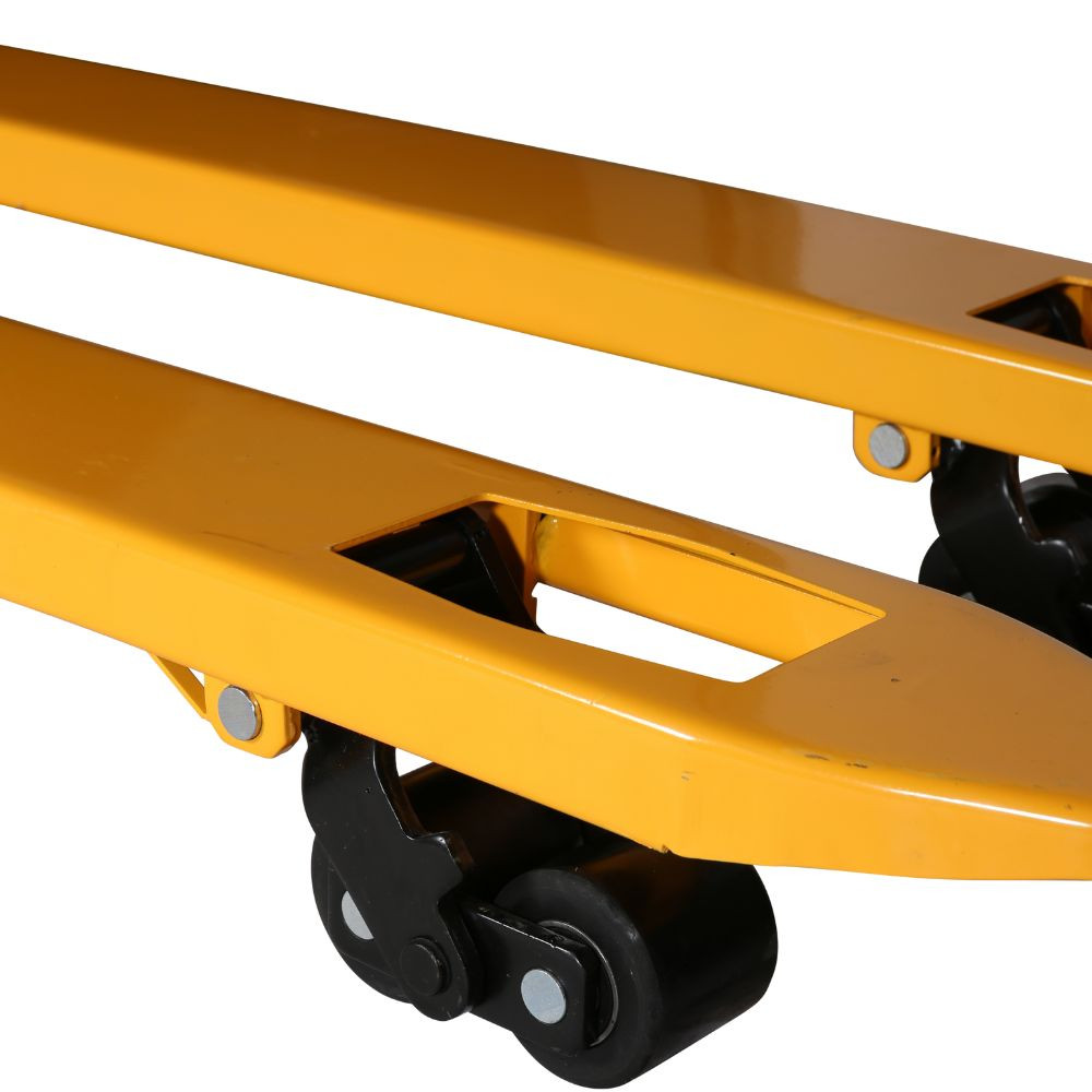 Zoom sur les fourches du Transpalette manuel, 2500kg, fourches de 1150mm