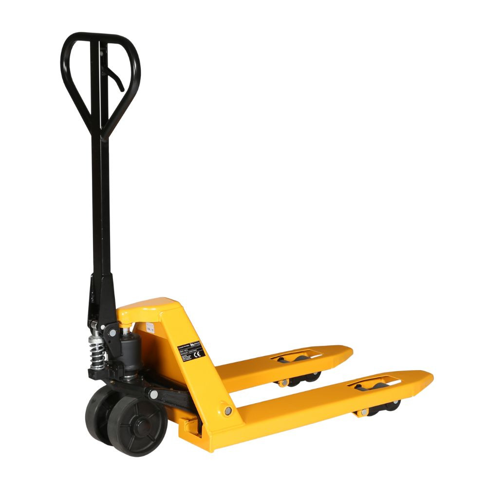 Transpalette manuel, 2500kg, fourches de 800mm avec une vue sur le timon