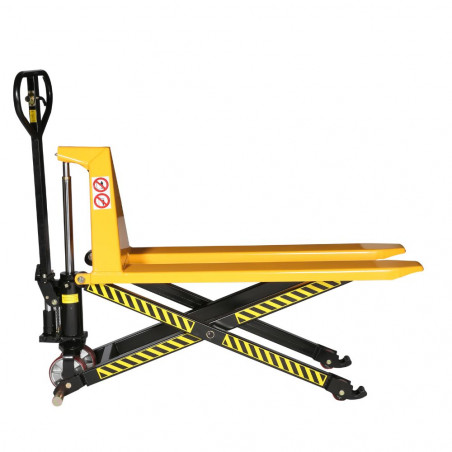 Transpalette haute levée, 1000kg, fourches de 1170mm en vue de profil