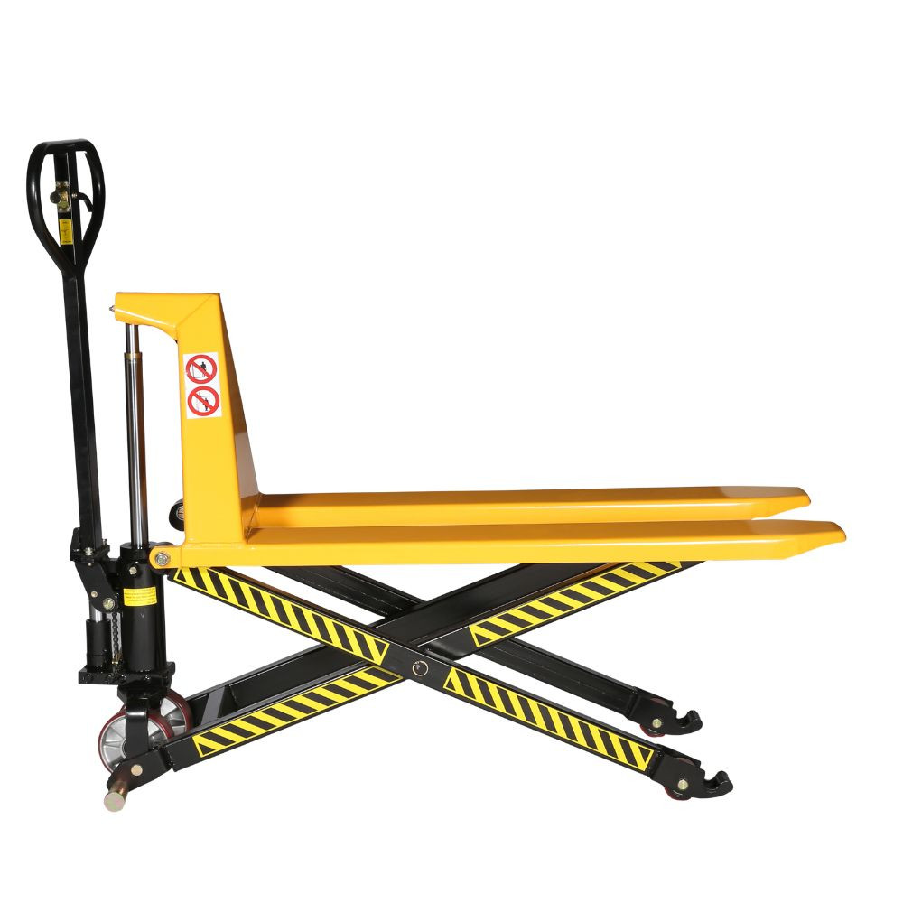 Transpalette haute levée, 1000kg, fourches de 1170mm en vue de profil