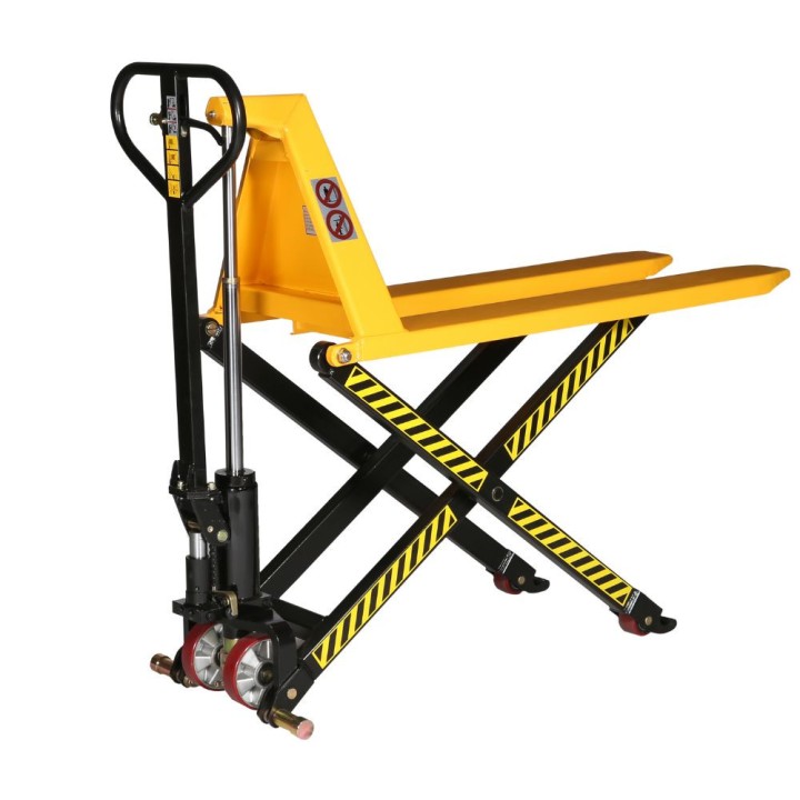 Transpalette haute levée, 1500kg, fourches de 1170mm avec fourches relevées