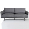Canapé bureau simili cuir gris anthracite 2 places Lou