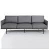 Canapé bureau simili cuir gris anthracite Lou