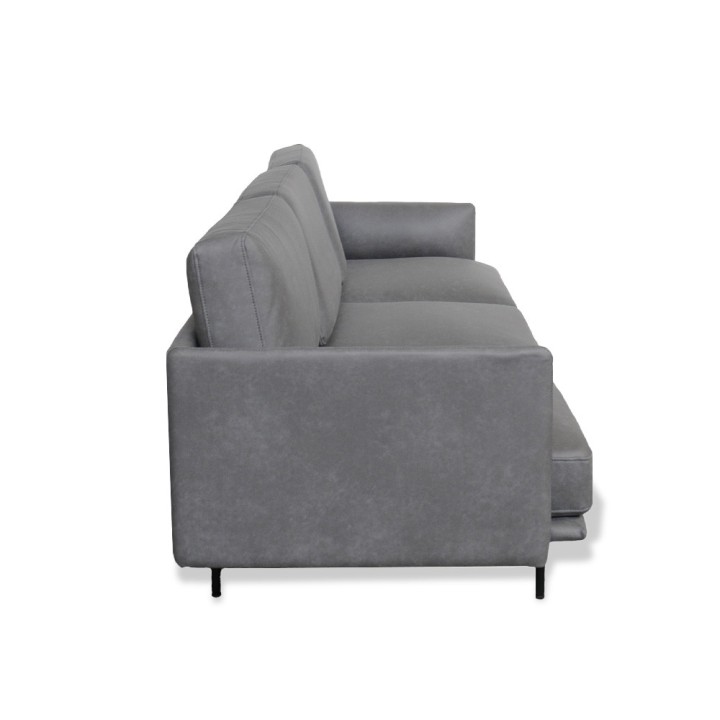 Canapé bureau simili cuir gris anthracite Lou | Gosto