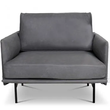 Fauteuil bureau simili cuir noir Lou