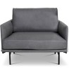 Fauteuil bureau simili cuir gris anthracite Lou