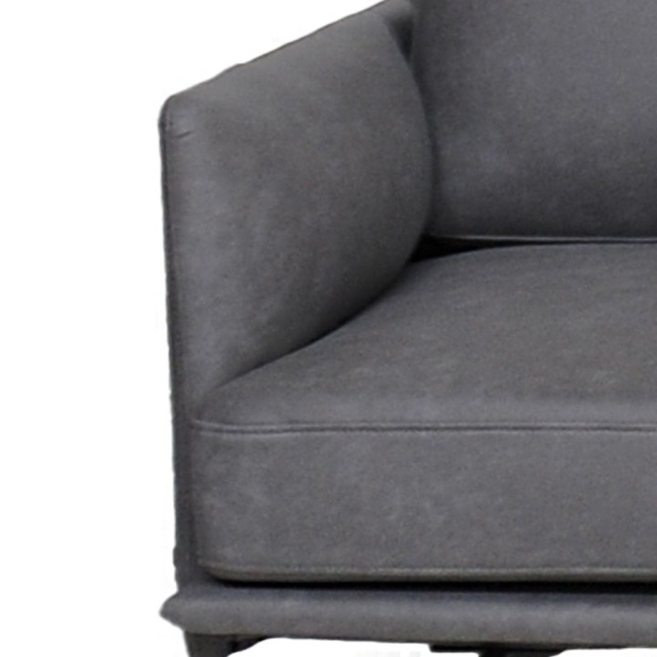 Fauteuil bureau simili cuir gris anthracite Lou | Gosto