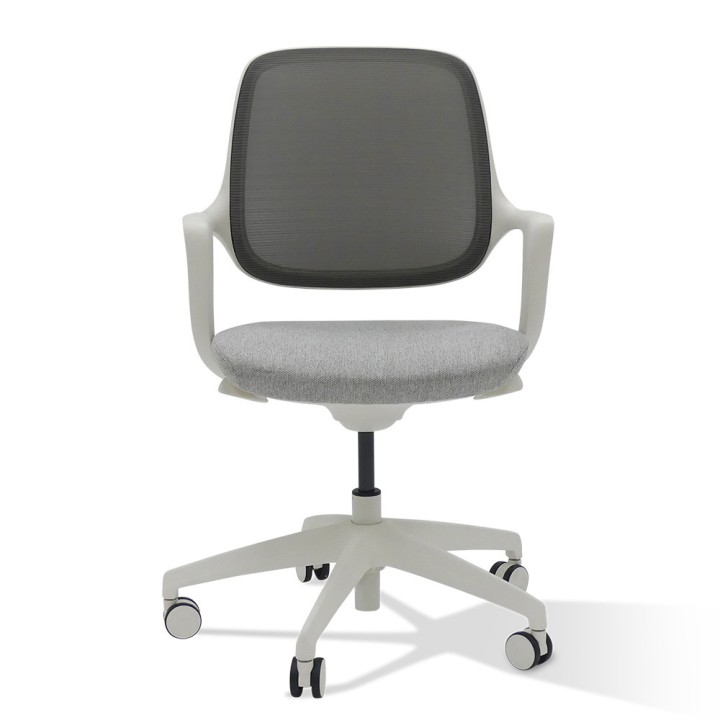 Fauteuil de bureau en résille Mira blanc - Vue de face