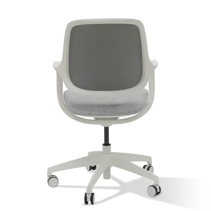 Fauteuil de bureau en résille Mira blanc - Vue de dos