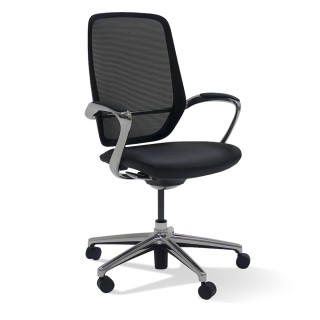 Fauteuil de direction Horis noir - vue générale