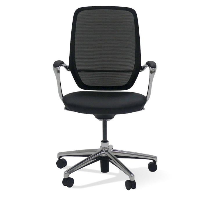 Fauteuil de direction Horis noir - vue de face
