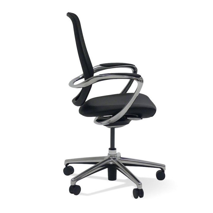 Fauteuil de direction Horis noir - vue de profil