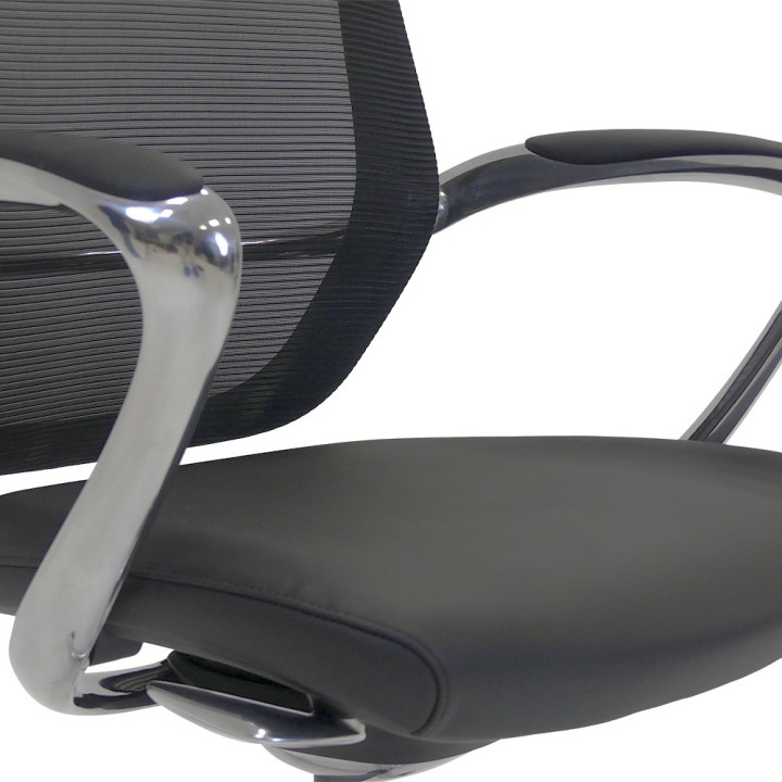 Fauteuil de direction Horis noir - vue rapprochée 3/4 avant