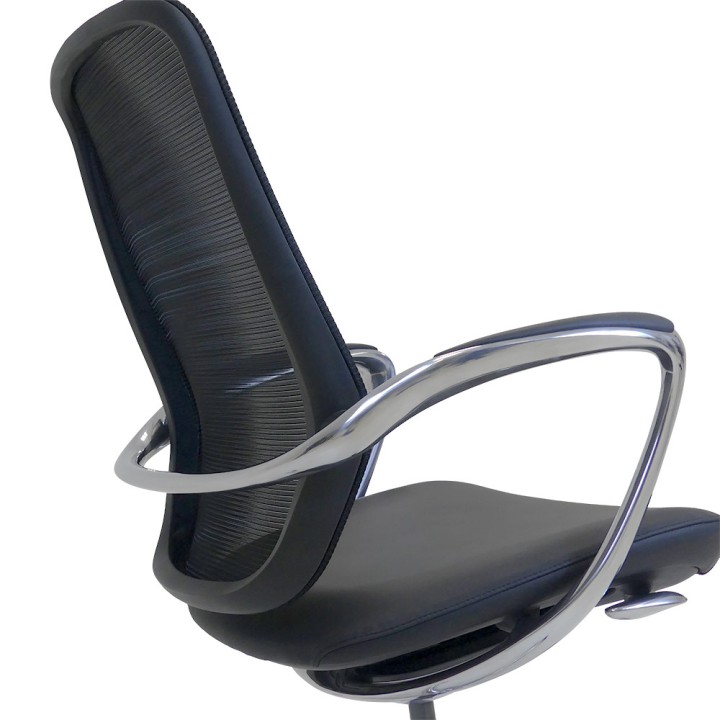 Fauteuil de direction Horis noir - vue rapprochée 3/4 arrière