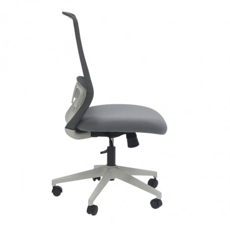 Fauteuil de bureau APRIL gris clair de profil