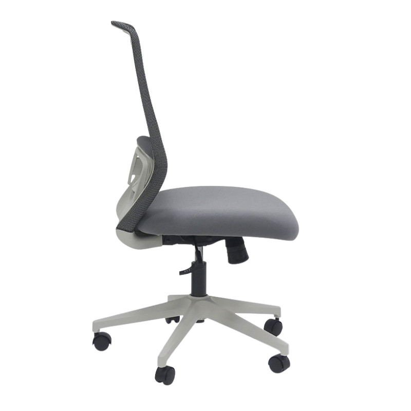 Fauteuil de bureau APRIL gris clair de profil