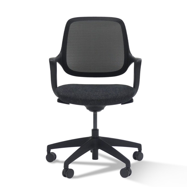 Fauteuil de bureau en resille noir Mira | Gosto