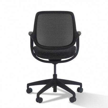 Fauteuil de bureau en resille noir Mira