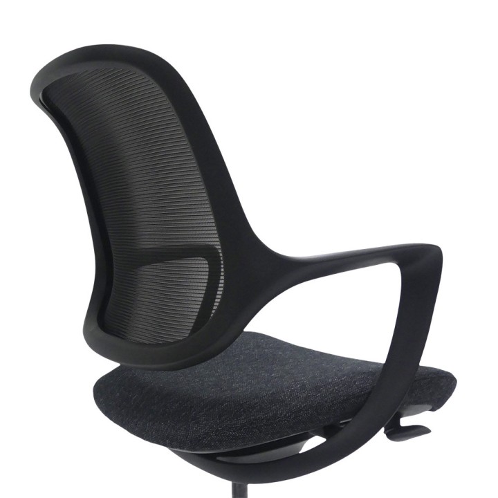 Fauteuil de bureau en resille noir Mira | Gosto