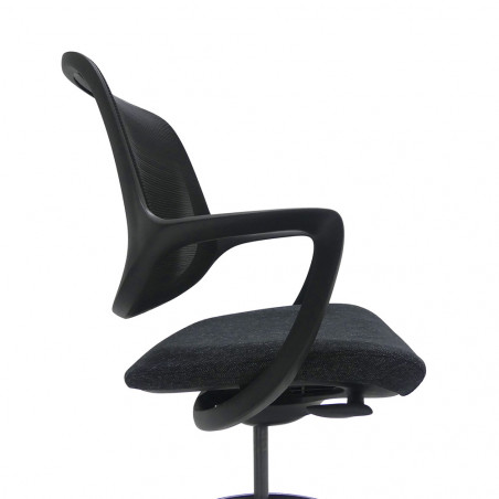Fauteuil de bureau en resille noir Mira