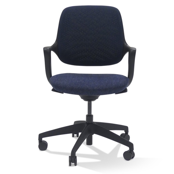 Fauteuil de bureau Mira bleu - vue de face
