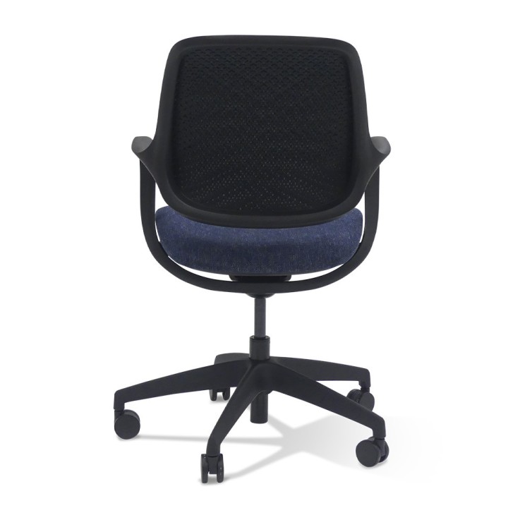 Fauteuil de bureau Mira bleu - vue de dos