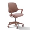 Fauteuil de bureau vieux rose en maille 3D Mira