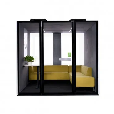 Box acoustique 5 personnes 3.0 noire - vue de face