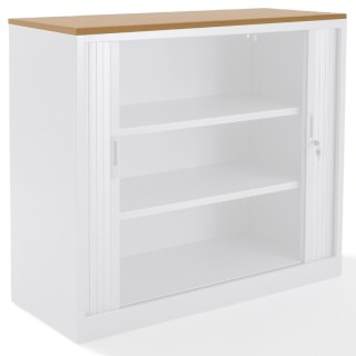 Top armoire rideaux finition hêtre