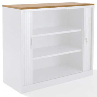 Top armoire rideaux finition hêtre