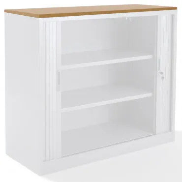 Top armoire rideaux finition hêtre