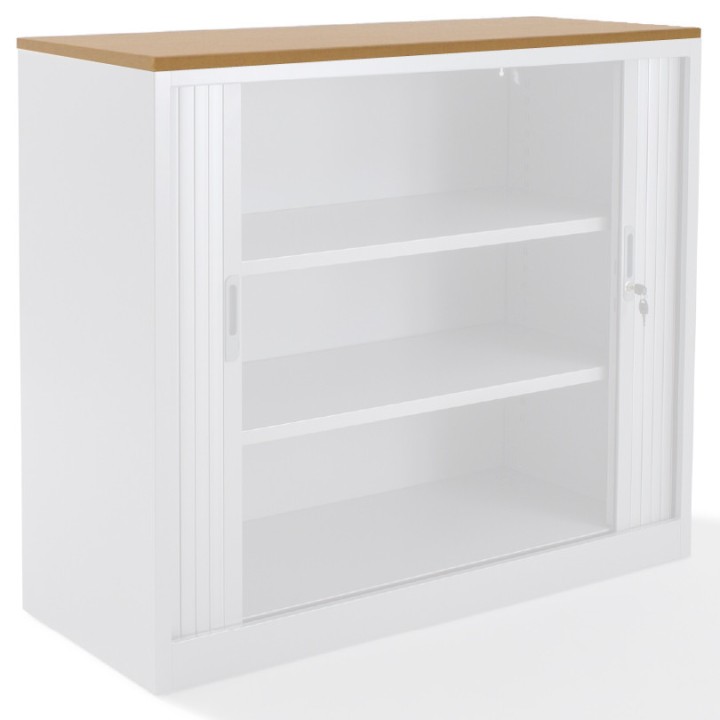 Top armoire rideaux finition hêtre