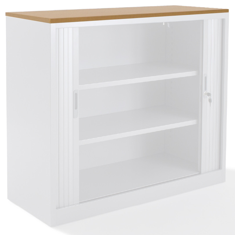 Top armoire rideaux finition hêtre