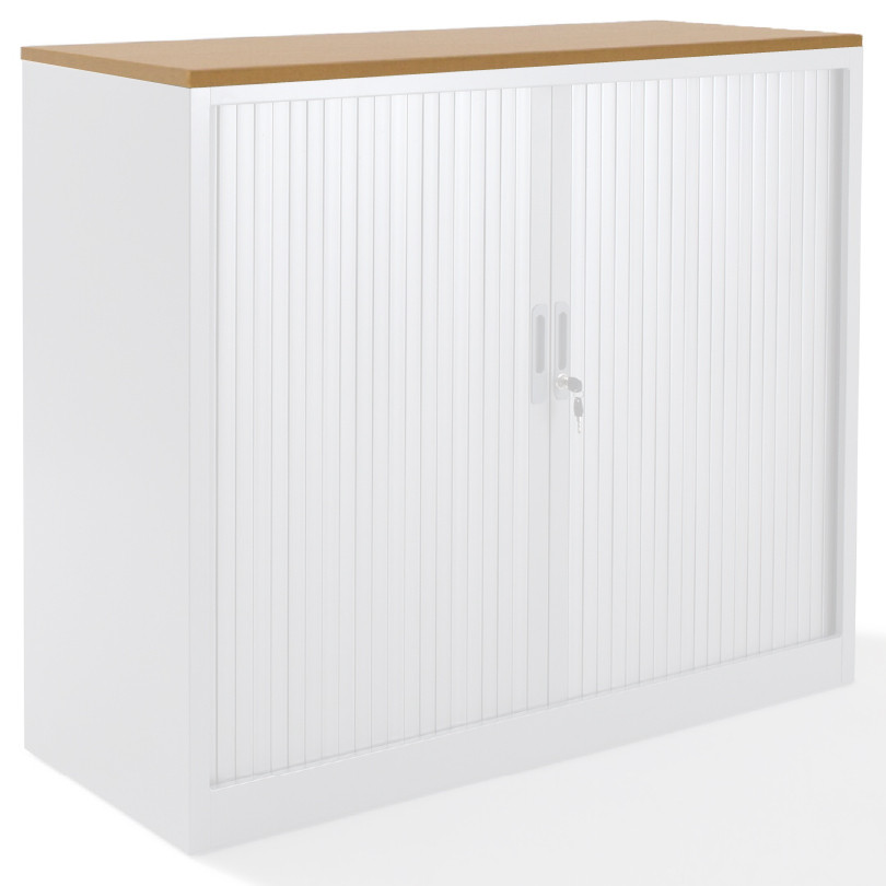 Top armoire rideaux finition hêtre