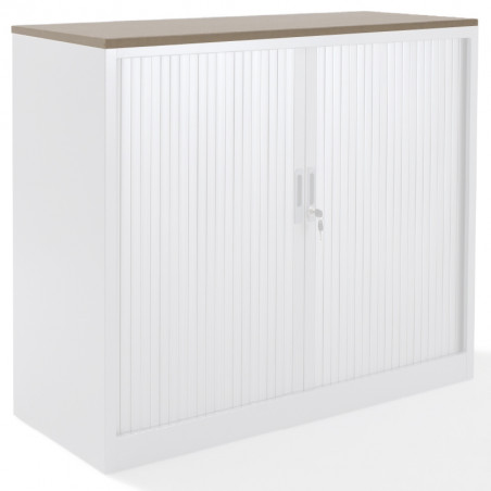 Top armoire rideaux finition chêne clair