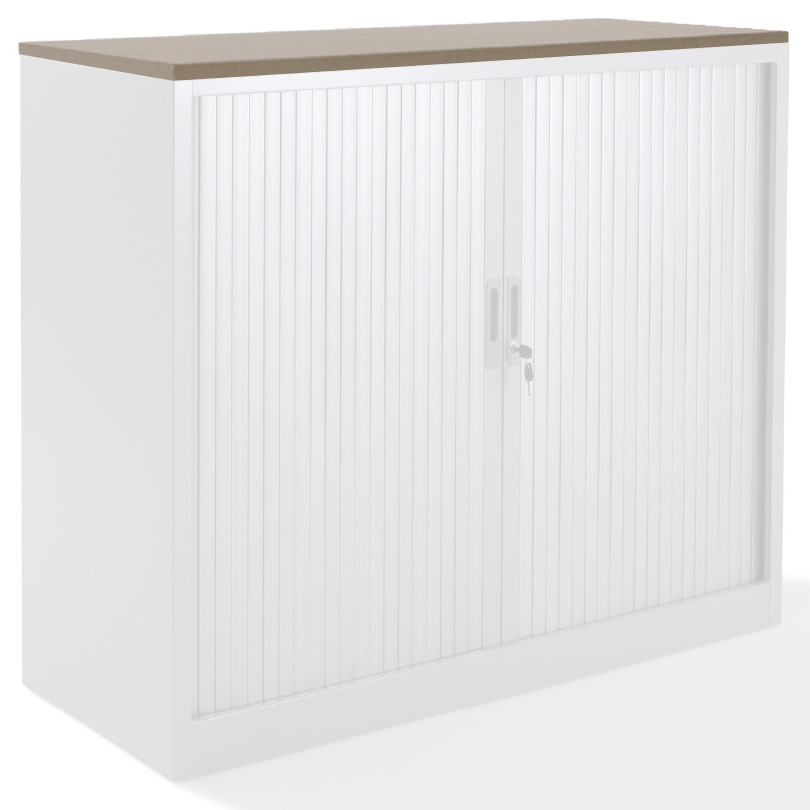 Top armoire rideaux finition chêne clair