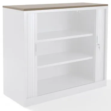 Top armoire rideaux finition chêne clair