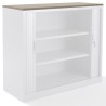Top armoire rideaux finition chêne clair