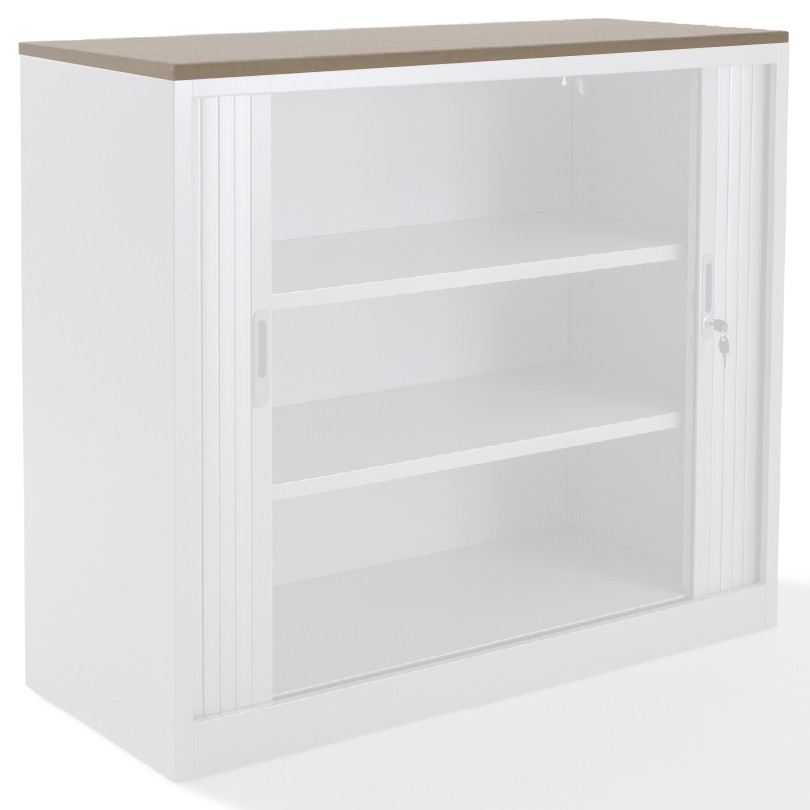 Top armoire rideaux finition chêne clair