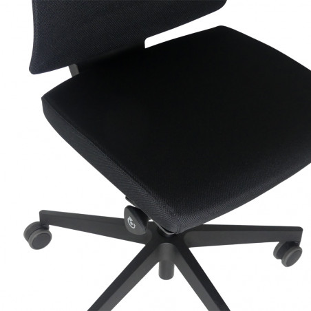 Fauteuil de bureau LightUp 250 - vue sur l'assise sans accoudoirs