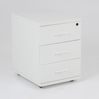 Caisson de bureau à roulettes, en bois, 3 Tiroirs, Wist -Gosto