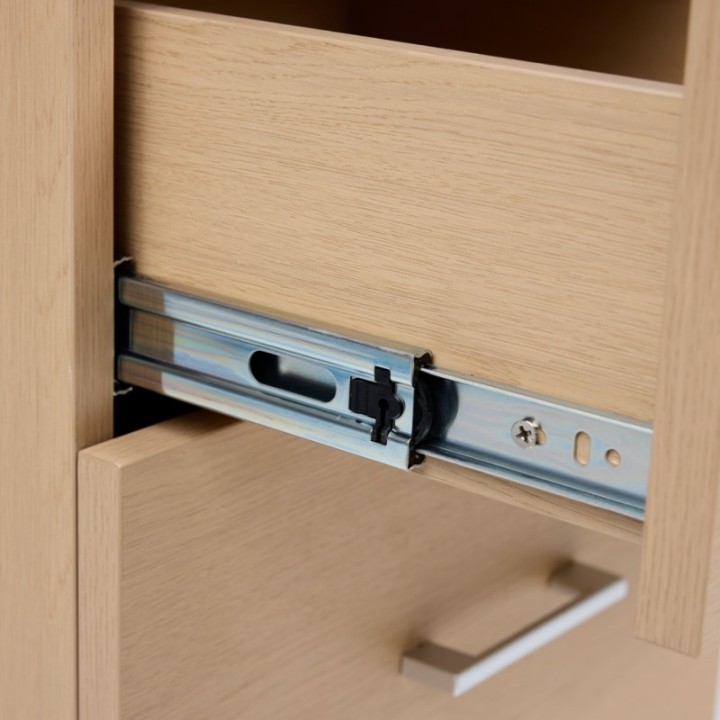 Caisson de bureau à roulettes, en bois, 3 Tiroirs, Wist -Gosto