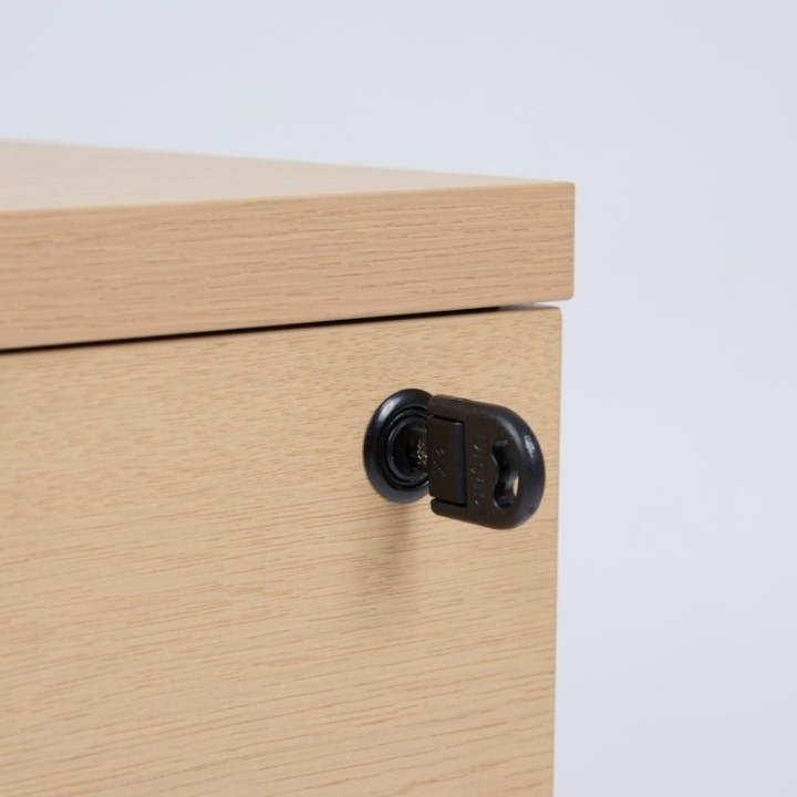 Caisson de bureau à roulettes, en bois, 3 Tiroirs, Wist -Gosto