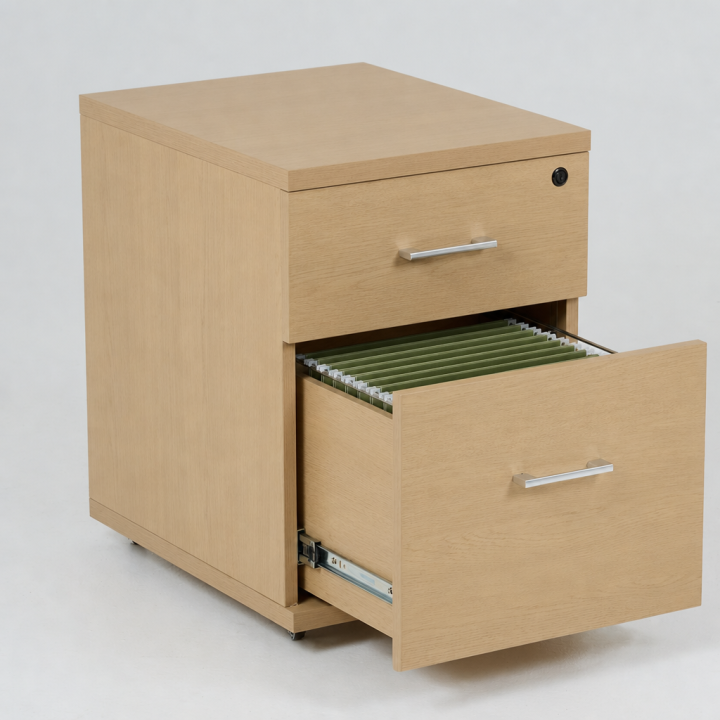 Caisson pour bureau à roulettes en bois 1 tiroir-Gosto
