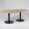 Table de réunion ovale piétement Platinium 6 à 10 personnes