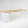 Bureau droit Pure A avec caisson métallique