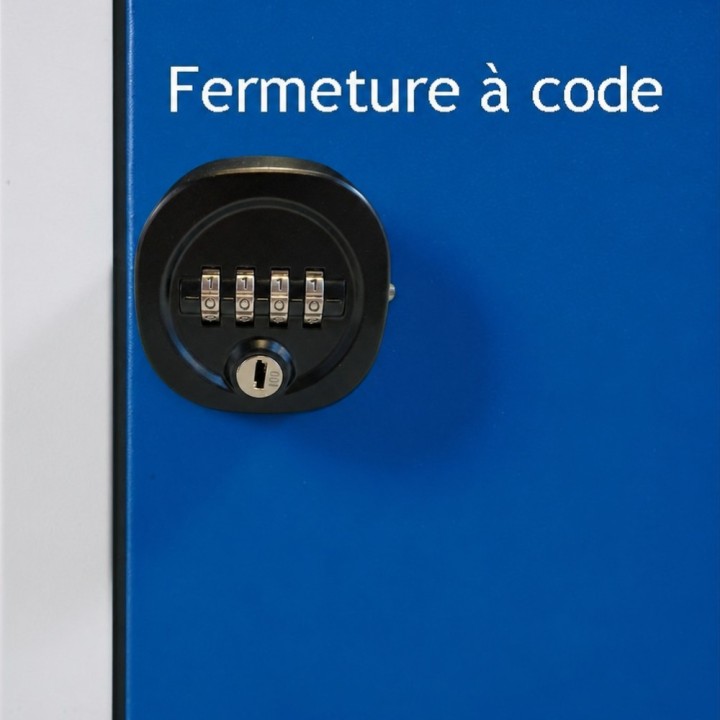 Serrure à code sur vestiaire
