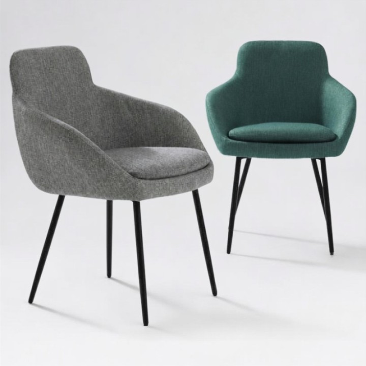 Arsène gris et vert piétement métal